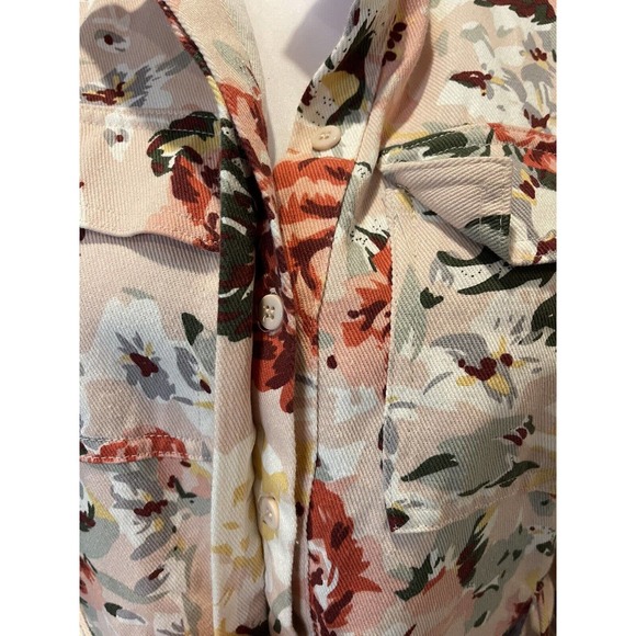 Anthropologie Mare Mare Shirt Dress Pink Floral Womens S Jacket Belt Cottagecore - Picture 14 of 14